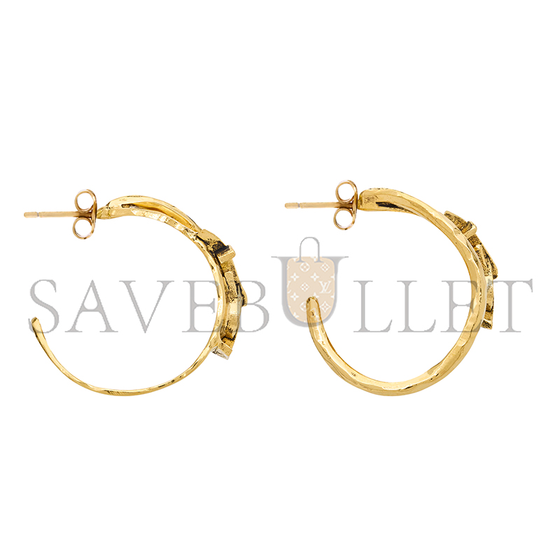 YSL SMALL CASSANDRE EARRINGS IN METAL 853086Y15007005